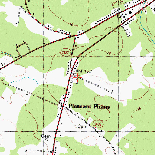 Topographic Map of Pleasant Ridge Church, NC