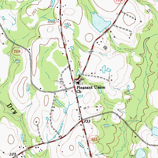 Topographic Map of Pleasant Union Church, NC