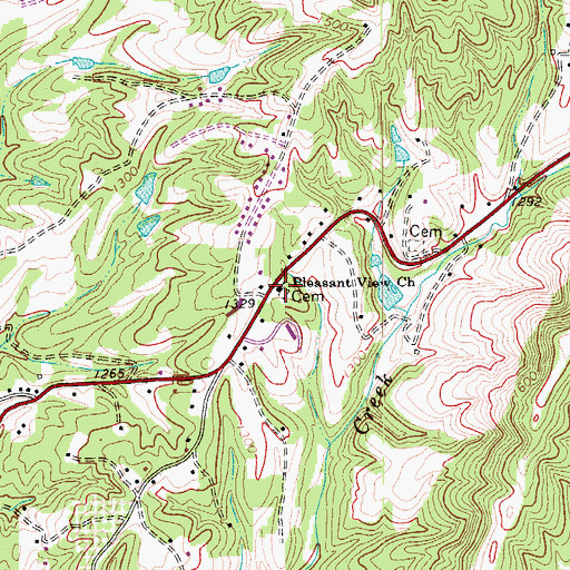 Topographic Map of Pleasant View Church, NC