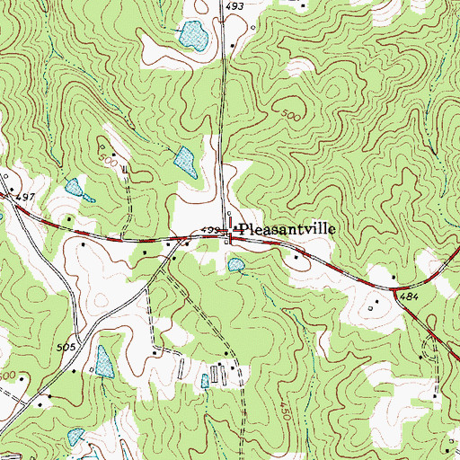 Topographic Map of Pleasantville, NC