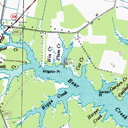 Topographic Map of Plum Creek, NC
