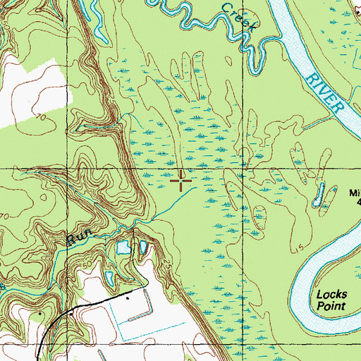 Topographic Map of Plummers Run, NC