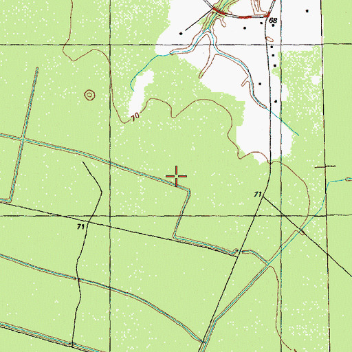 Topographic Map of Plummers Run Bay, NC