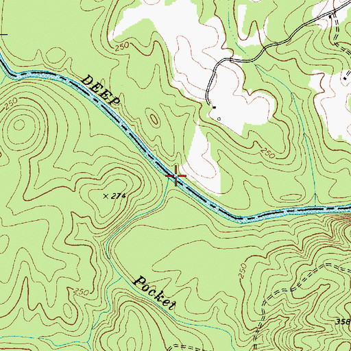 Topographic Map of Pocket Creek, NC