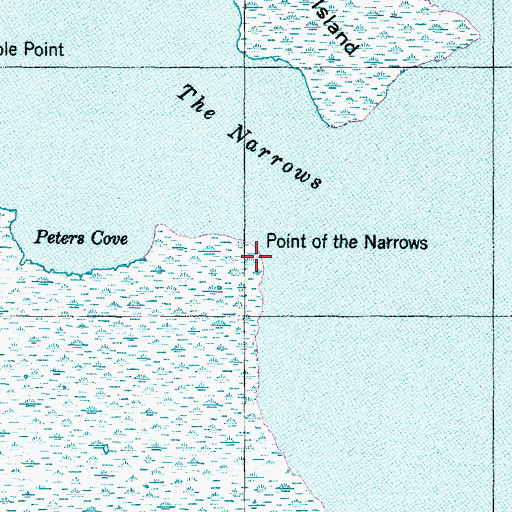 Topographic Map of Point of the Narros, NC