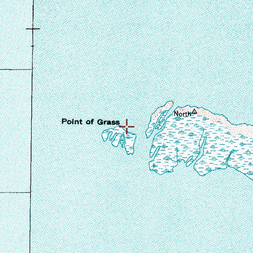 Topographic Map of Point of Grass, NC