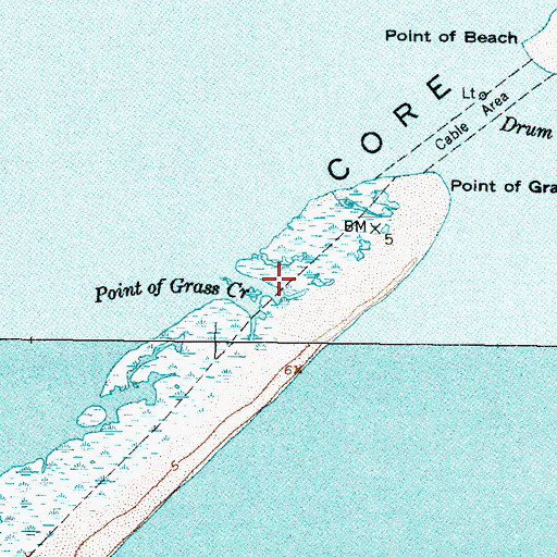 Topographic Map of Point of Grass Creek, NC