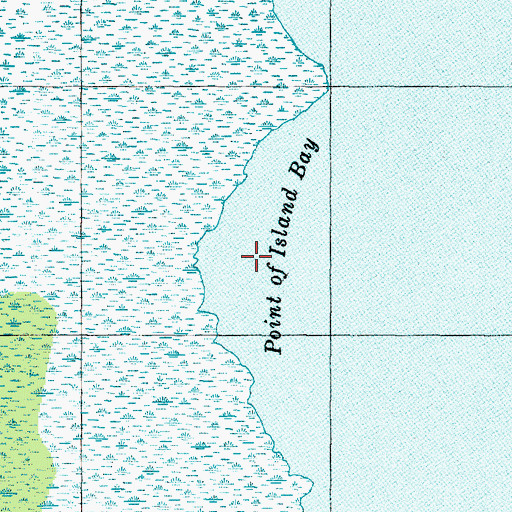 Topographic Map of Point of Island Bay, NC