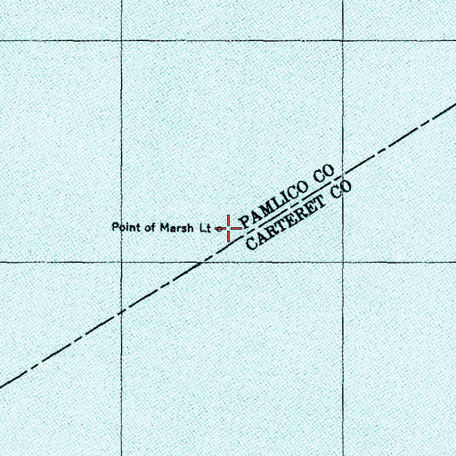 Topographic Map of Point of Marsh Light, NC