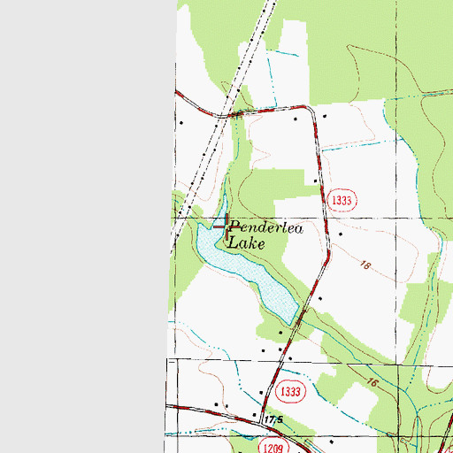Topographic Map of Pole Branch, NC