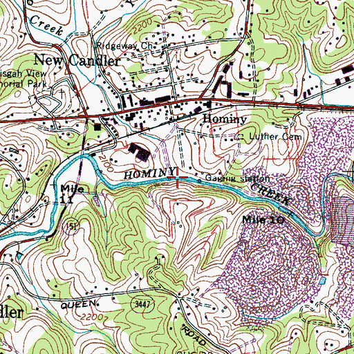 Topographic Map of Pole Creek, NC