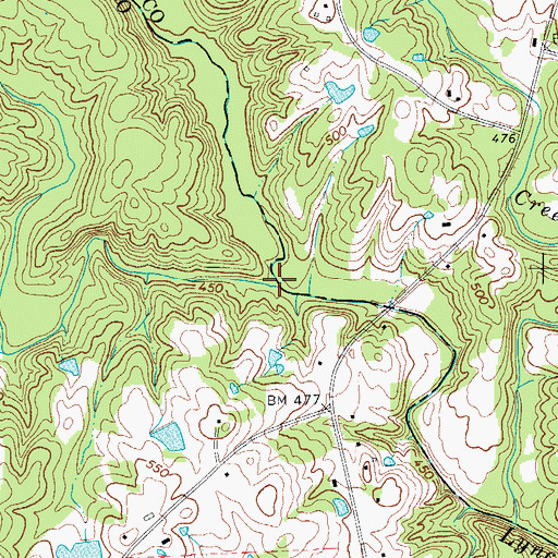 Topographic Map of Polecat Creek, NC