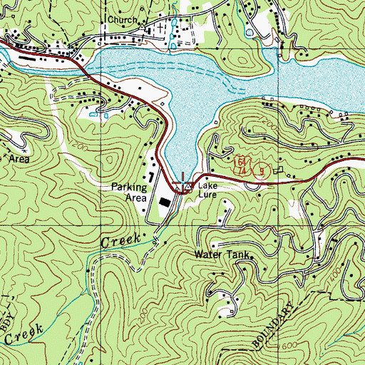 Topographic Map of Pool Creek, NC