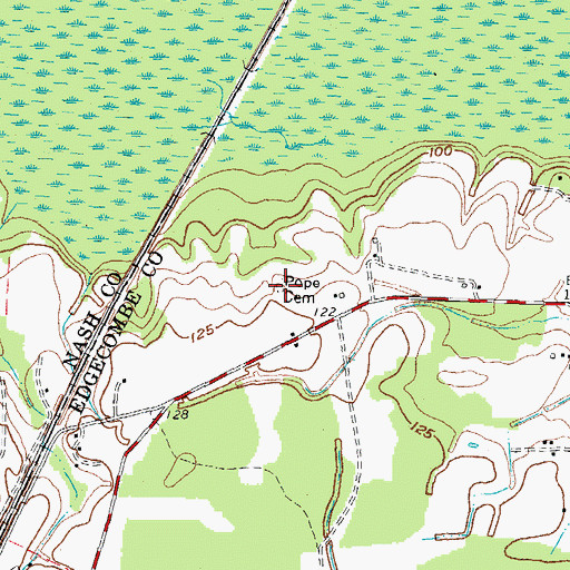 Topographic Map of Pope Cemetery, NC
