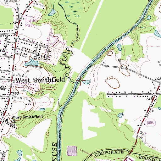 Topographic Map of Poplar Creek, NC