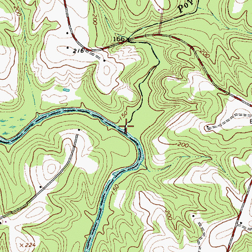 Topographic Map of Poplar Creek, NC