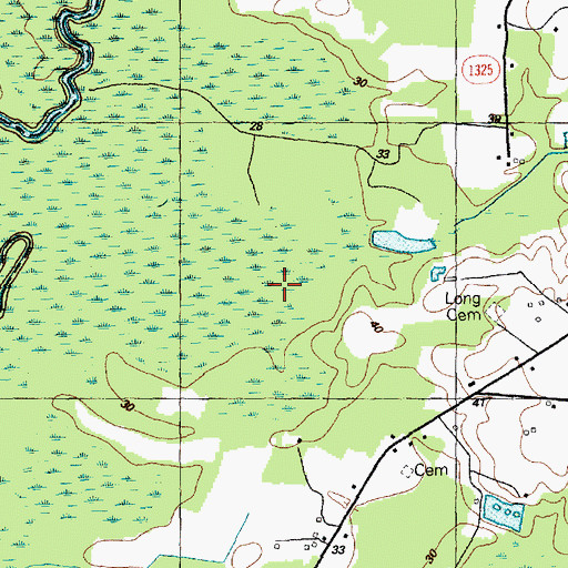 Topographic Map of Possum Branch, NC