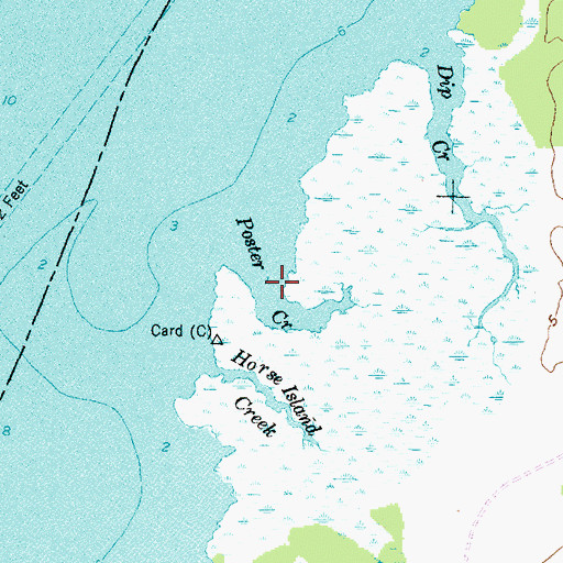 Topographic Map of Poster Creek, NC