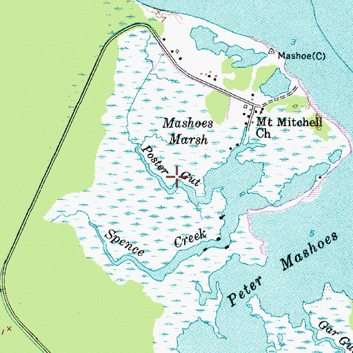 Topographic Map of Poster Gut, NC