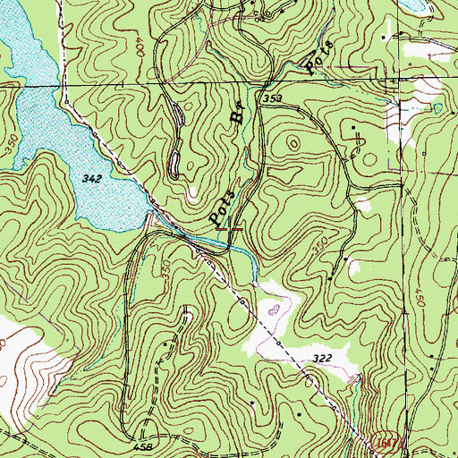 Topographic Map of Pots Branch, NC