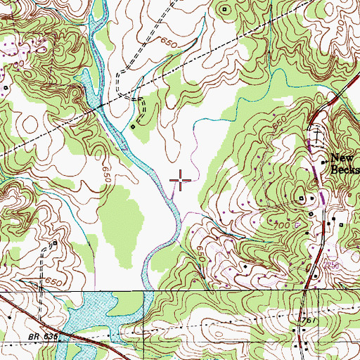 Topographic Map of Pounder Fork, NC