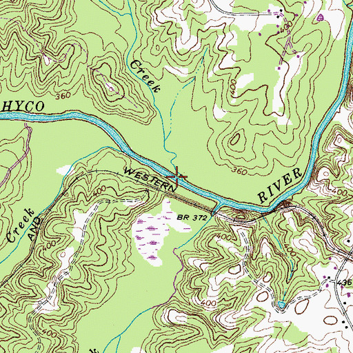 Topographic Map of Powells Creek, NC