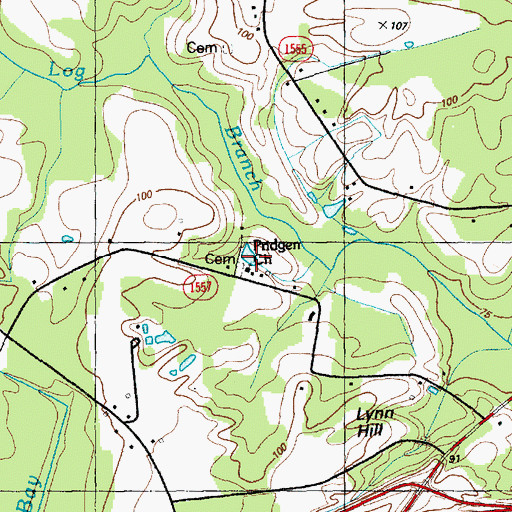 Topographic Map of Pridgen Church, NC