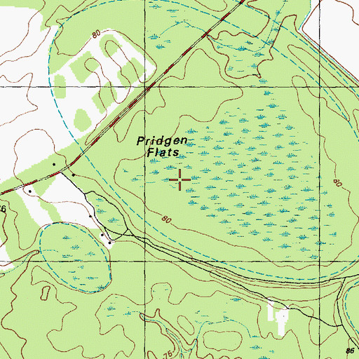 Topographic Map of Pridgen Flats, NC