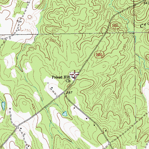 Topographic Map of Priest Hill Church, NC