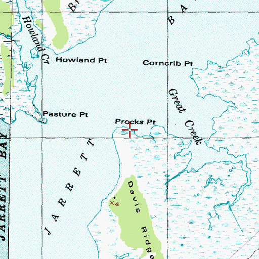 Topographic Map of Procks Point, NC