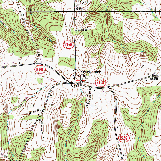 Topographic Map of Providence Church, NC