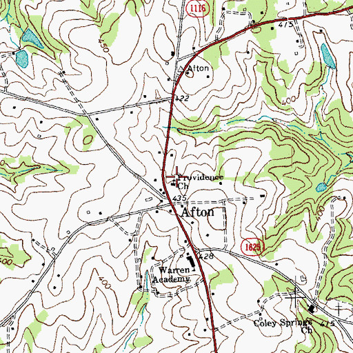 Topographic Map of Providence Church, NC