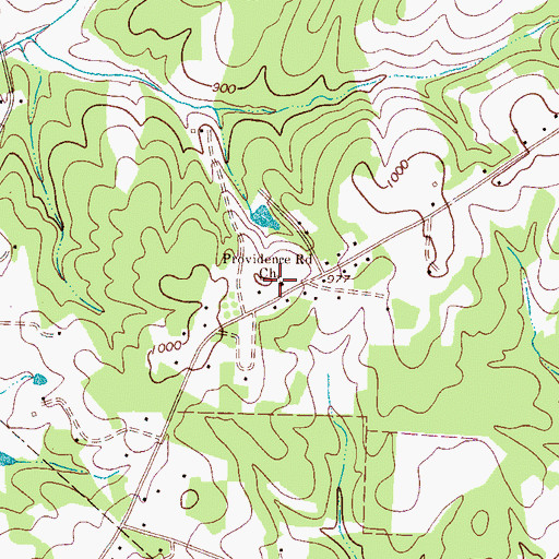 Topographic Map of Providence Road Church, NC