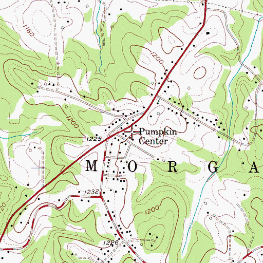 Topographic Map of Pumpkin Center, NC
