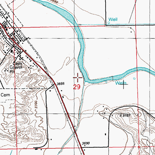 Topographic Map of Rainville Wash, AZ