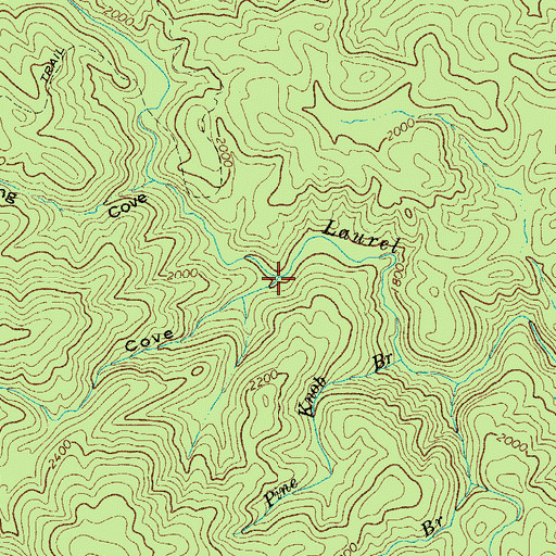 Topographic Map of Puncheon Cove, NC