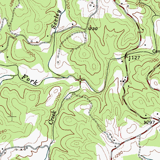 Topographic Map of Queens Creek, NC