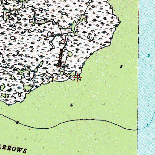 Topographic Map of Raccoon Creek, NC