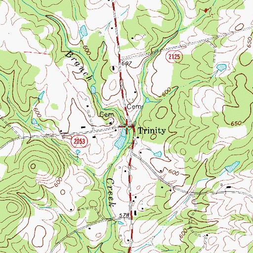 Topographic Map of Racoon Branch, NC