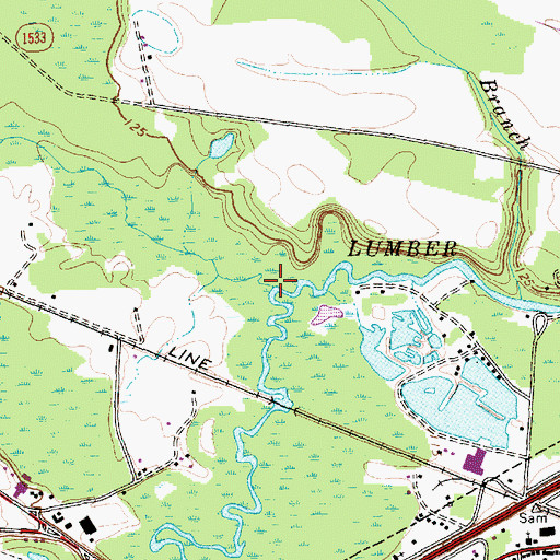 Topographic Map of Raft Swamp, NC