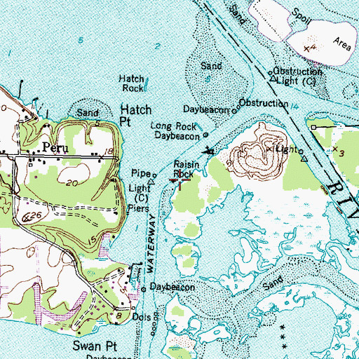 Topographic Map of Raisin Rock, NC