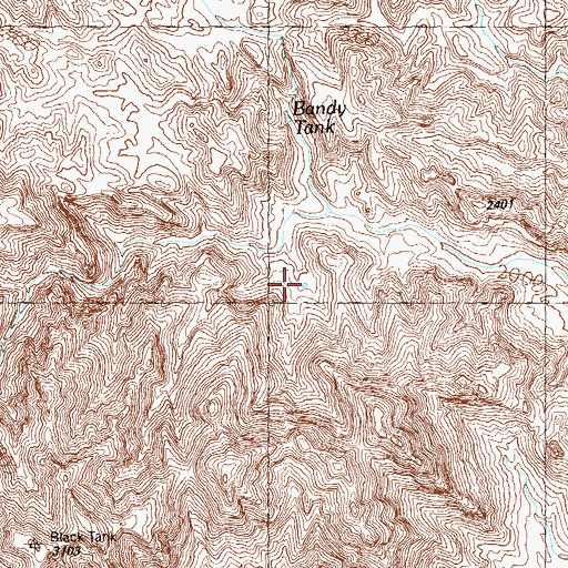 Topographic Map of Bandy Tank, AZ