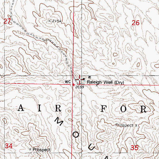 Topographic Map of Raleigh Well, AZ