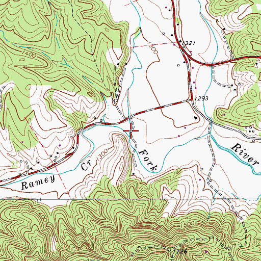 Topographic Map of Ramey Creek, NC