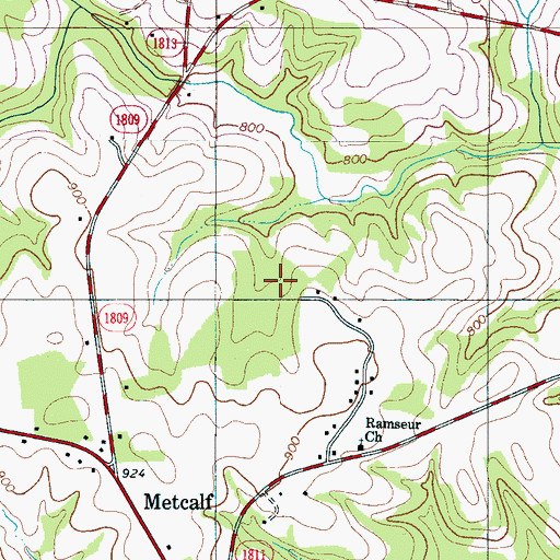 Topographic Map of Ramseur School, NC