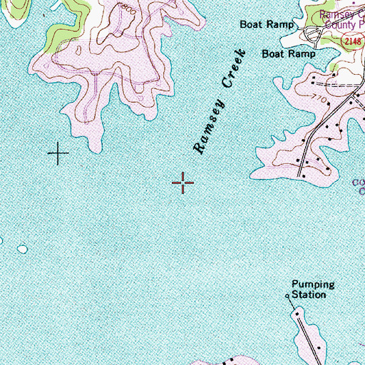 Topographic Map of Ramsey Creek, NC