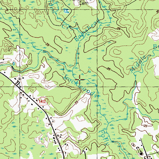 Topographic Map of Ramshead Branch, NC
