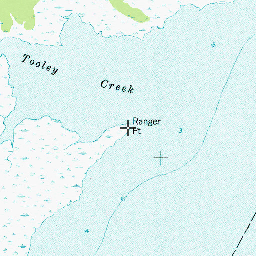 Topographic Map of Ranger Point, NC