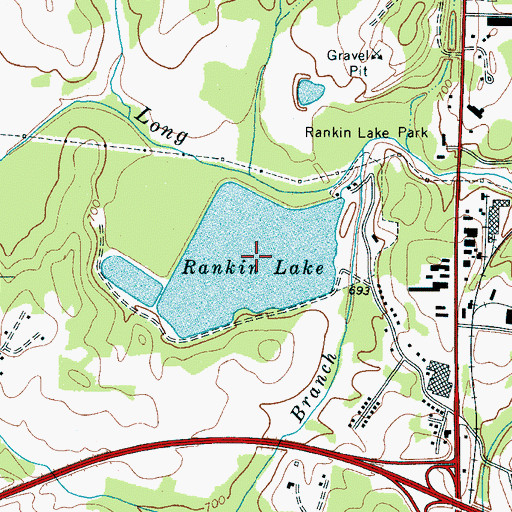 Topographic Map of Rankin Lake, NC