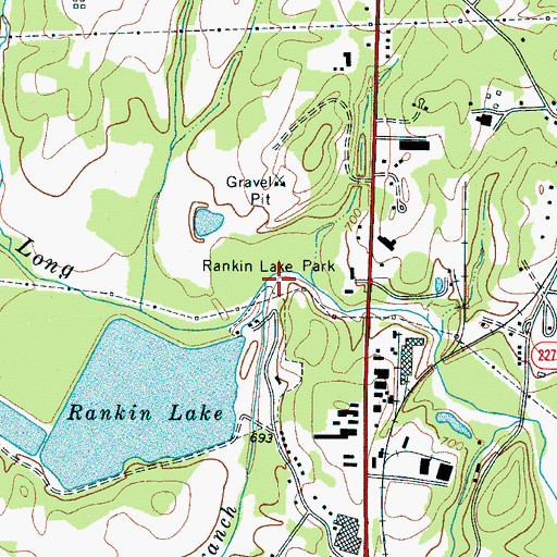 Topographic Map of Rankin Lake Park, NC